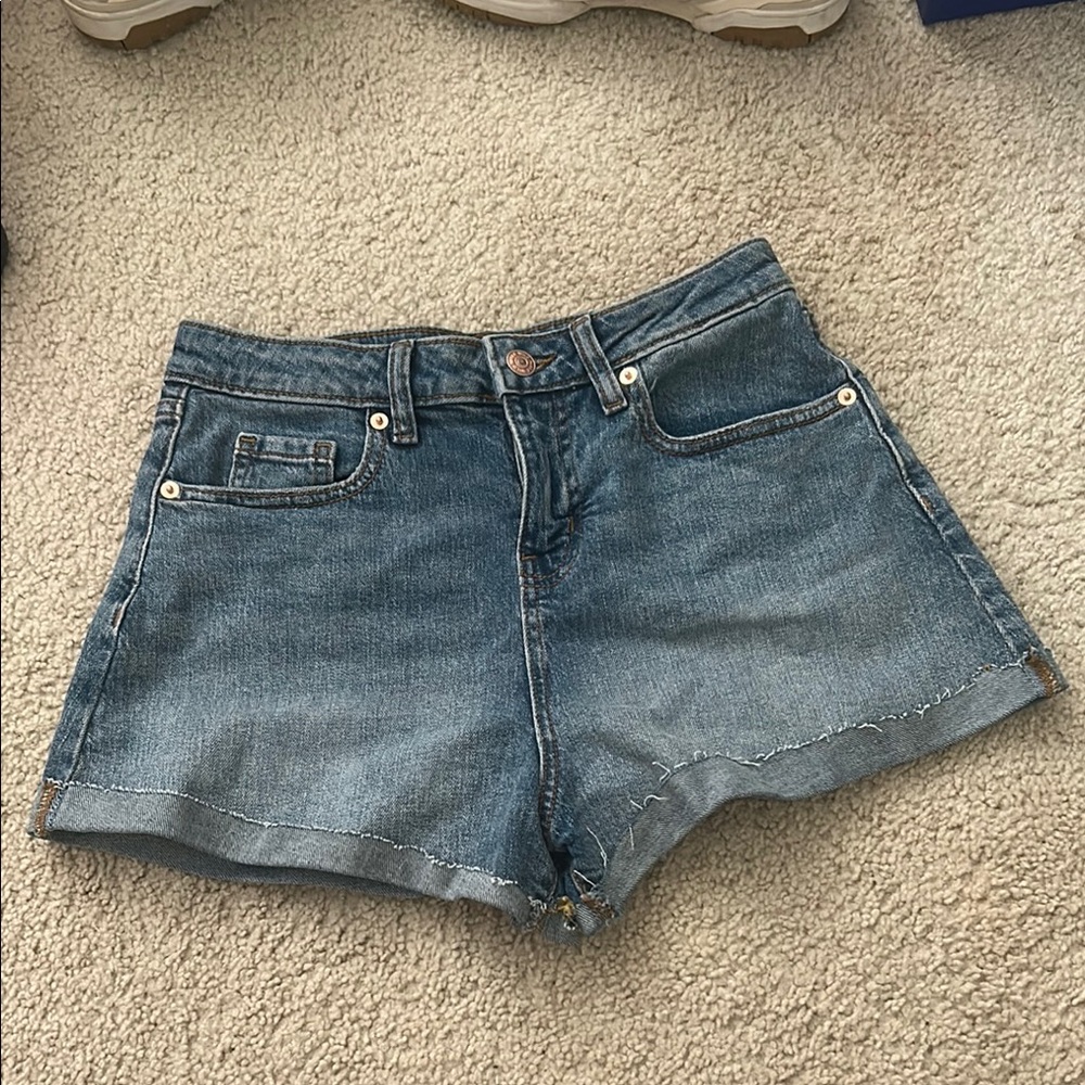 Wild Fable Blue Jean Shorts High-Waisted Cut-Off